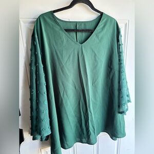 SHEIN Curve 4XL Emerald Blouse